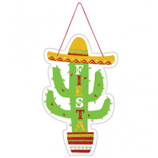 Fiesta Cactus Hanging Sign