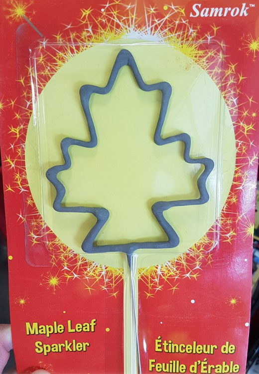 Canada Day Maple Leaf Sparkler