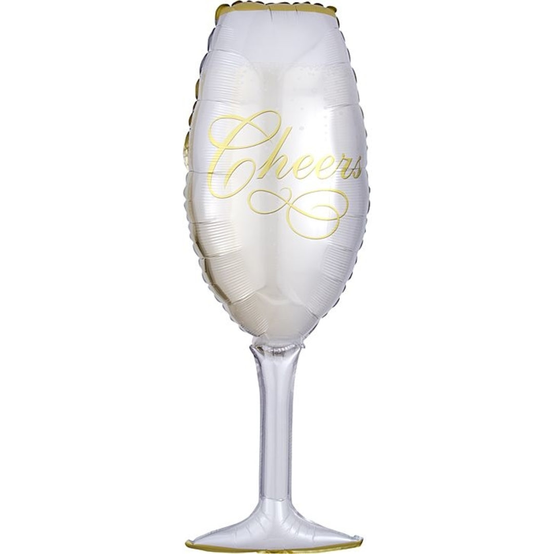 Mylar Jumbo Champagne Glass