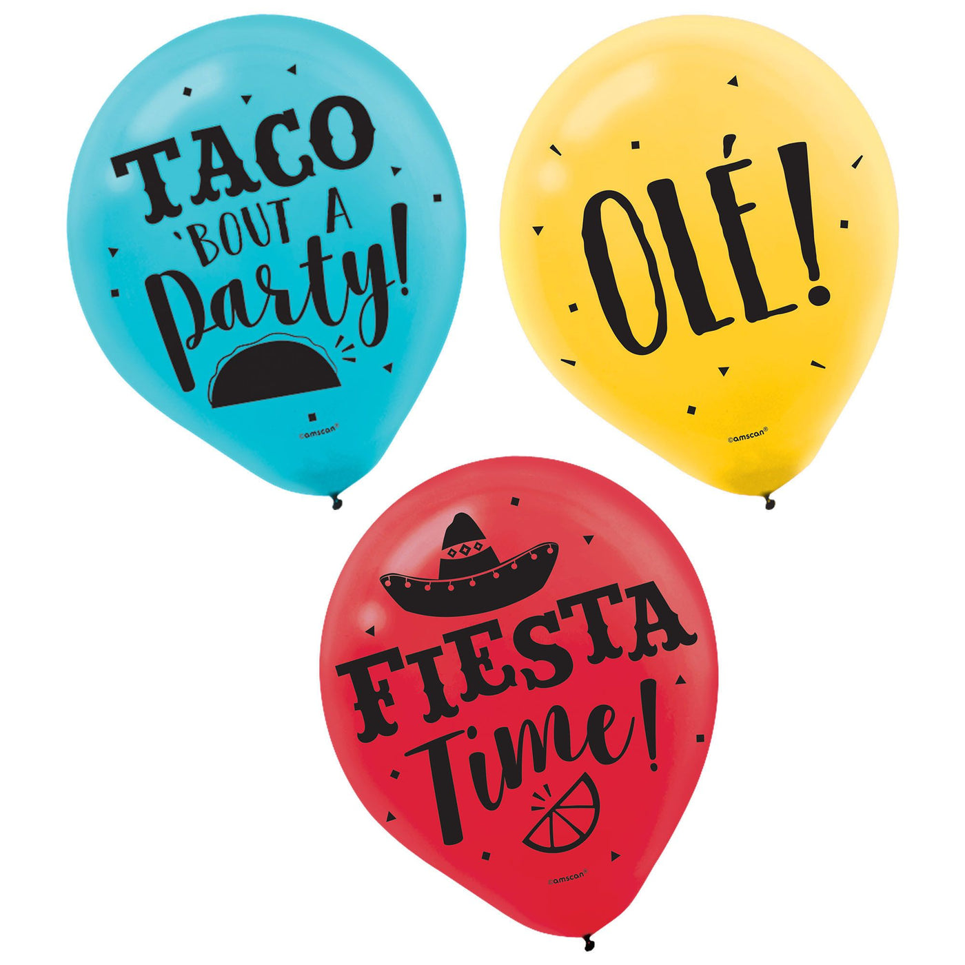 Fiesta Printed Latex Balloons 15ct