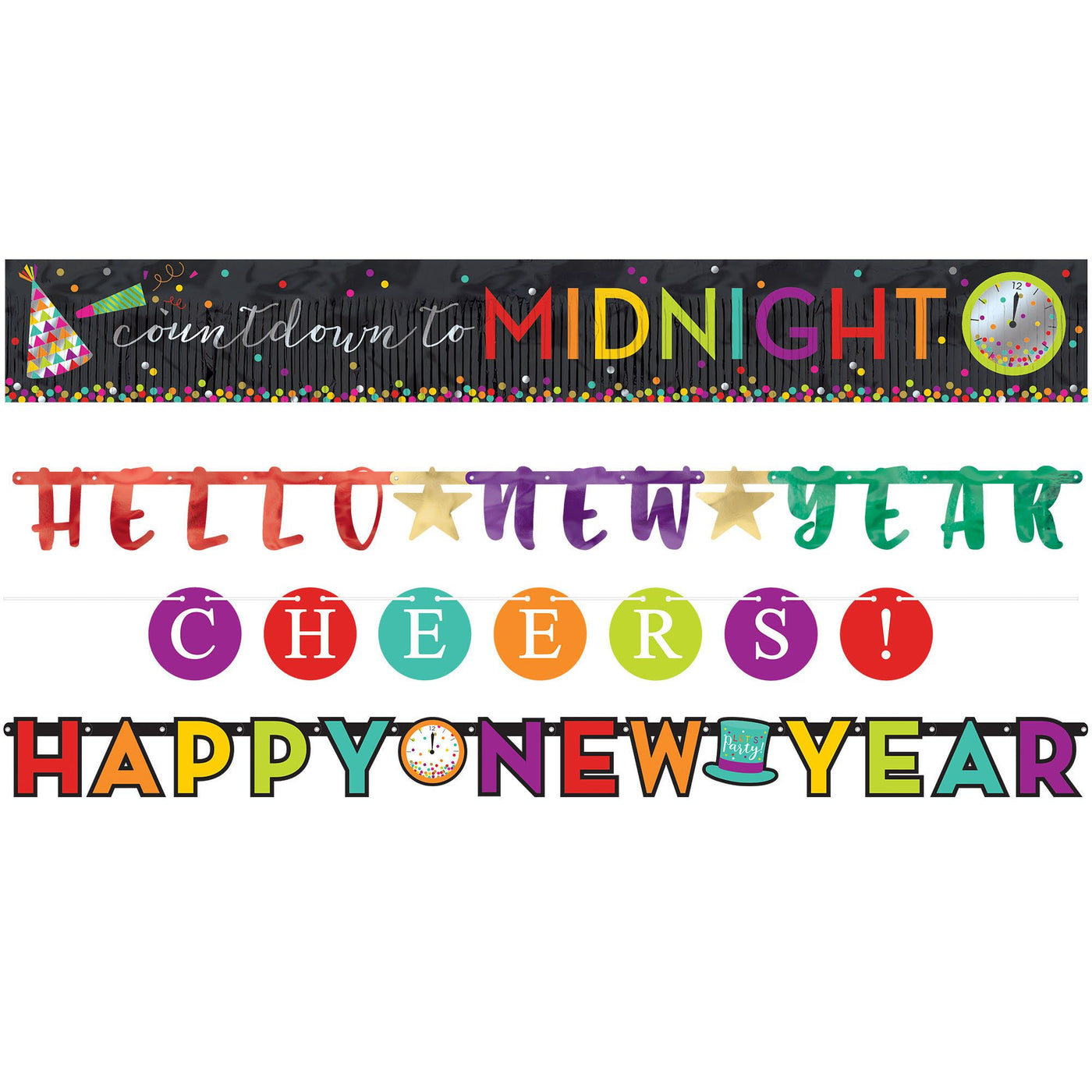 4 in 1 Happy New Year Banner Set