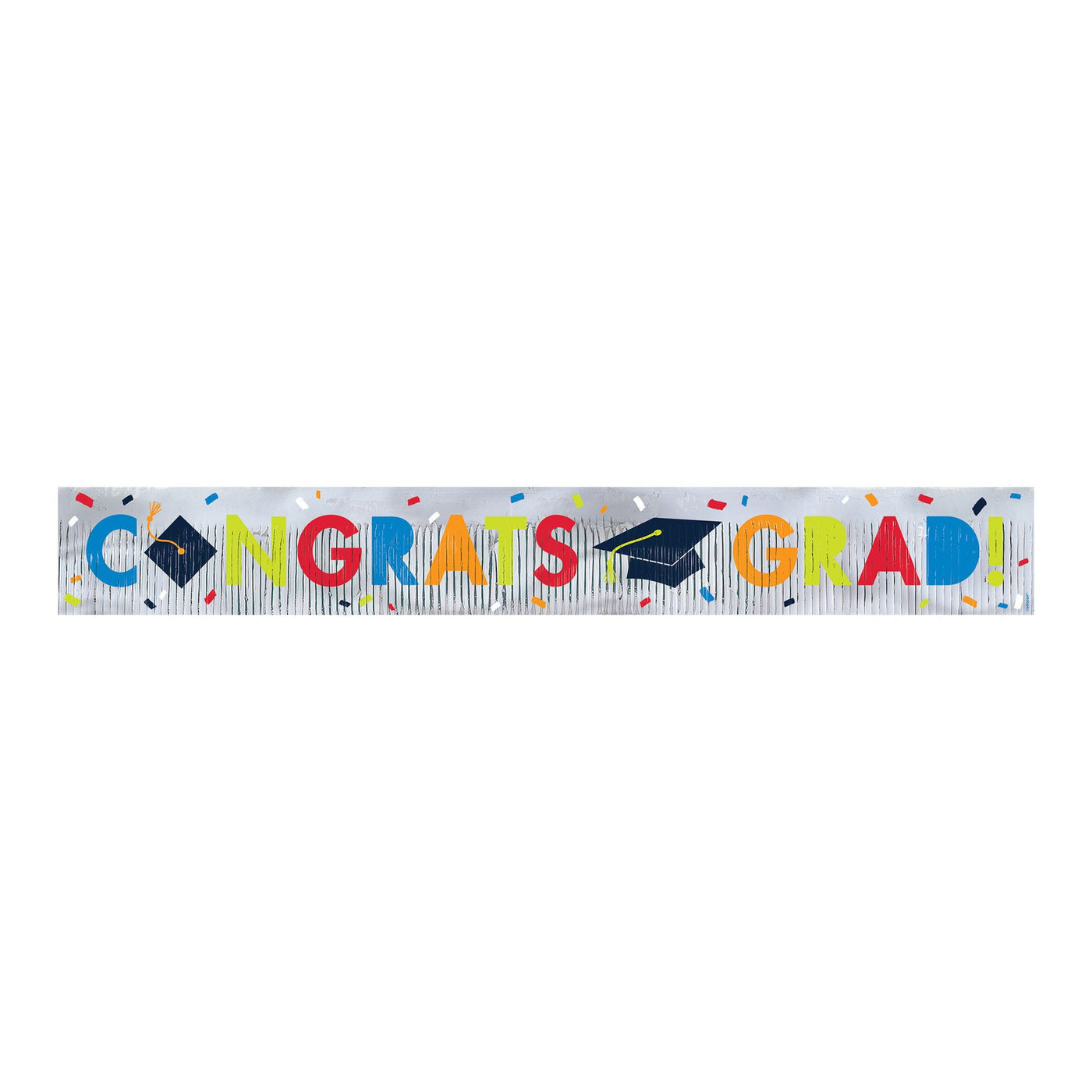 Navy Class of Awesome Foil Fringe Banner
