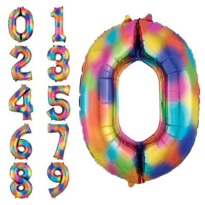 Jumbo Number Balloons Rainbow