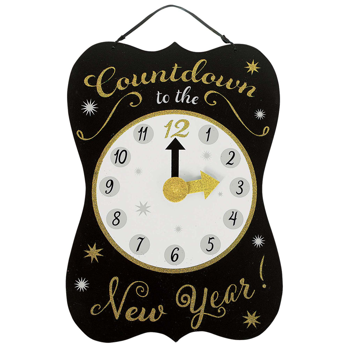 New Years Countdown Clock Sign