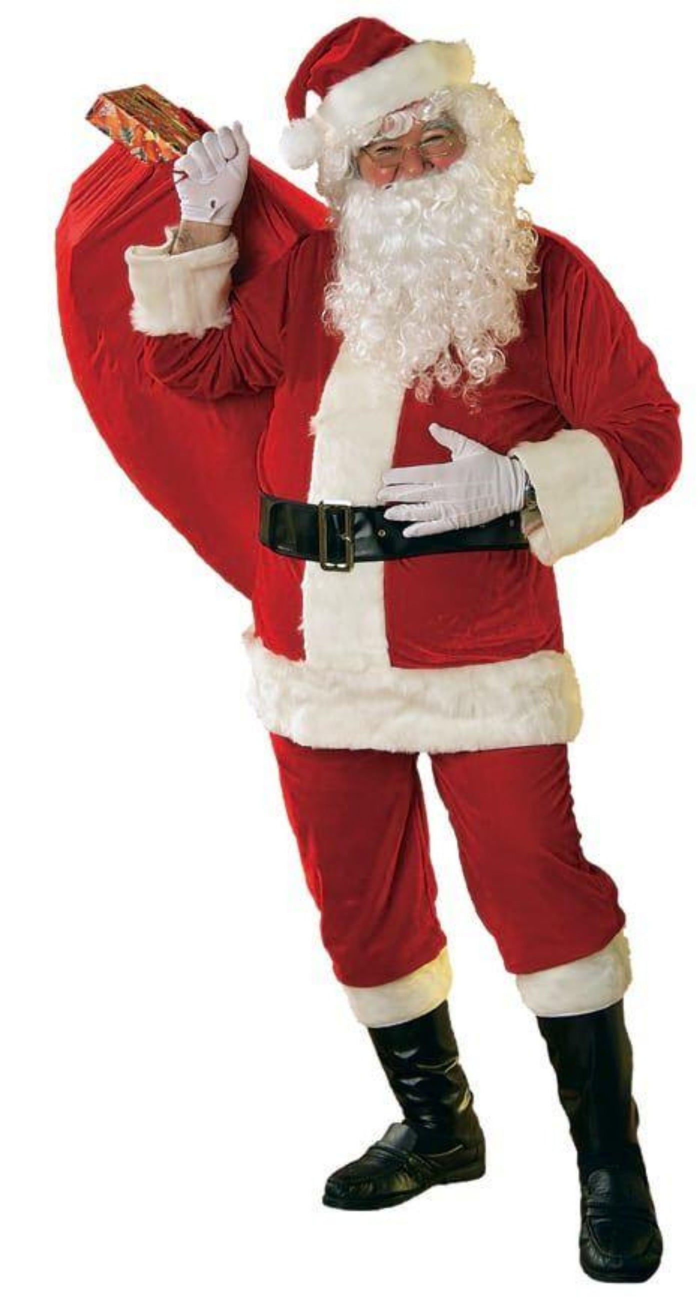 Costume de père Noël en velours Taille Unique