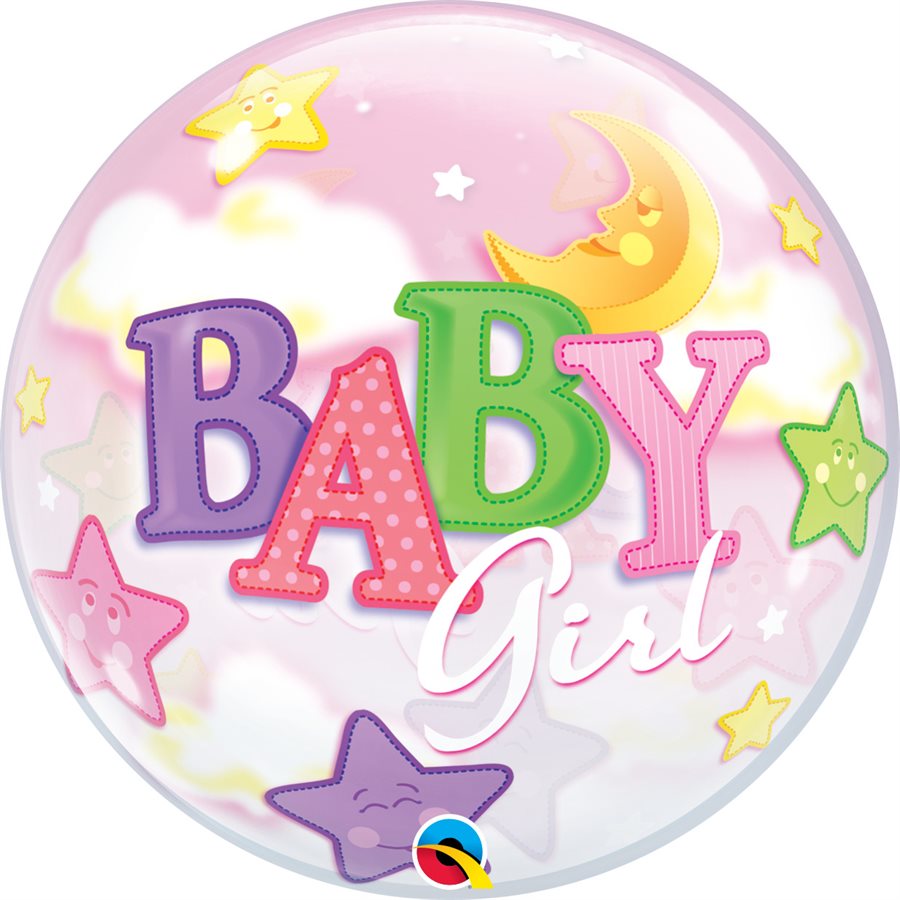 Bubble 22in. Baby Girl Moon & Stars