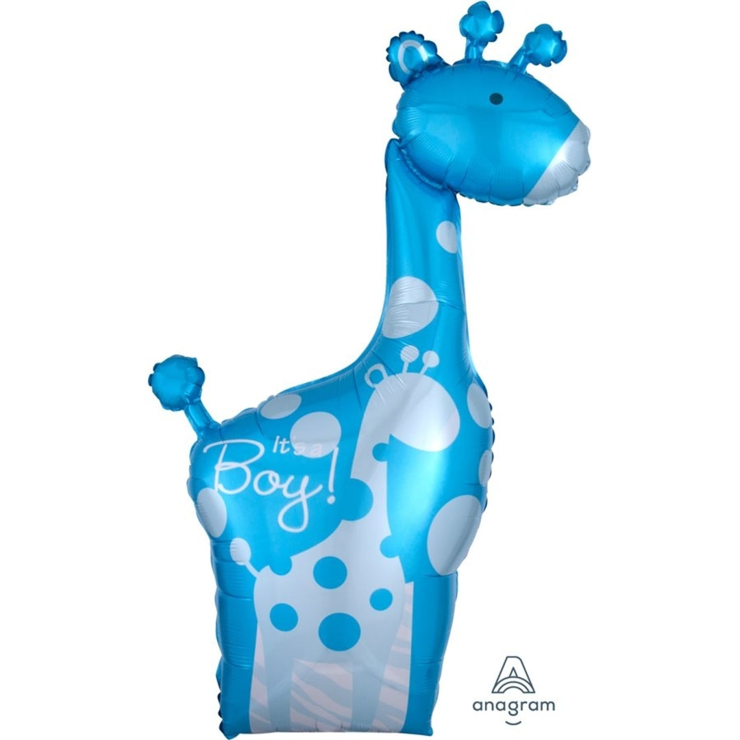 Mylar Jumbo Baby Boy Giraffe