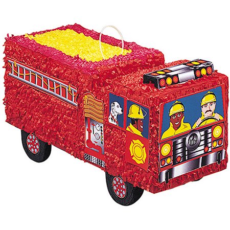 Pinata - Camion de Pompier Rouge