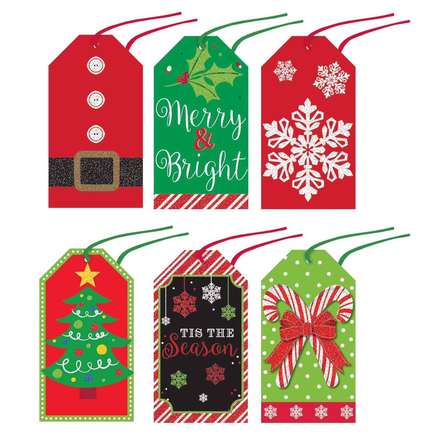 Glitter Holiday Gift Tags