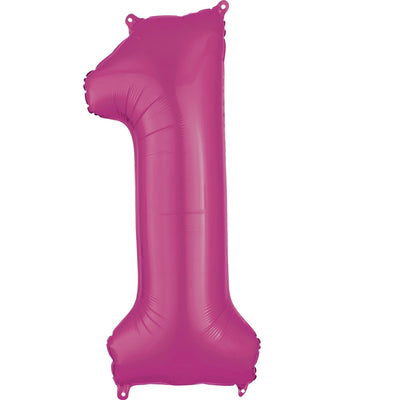 Jumbo Number Balloons Magenta