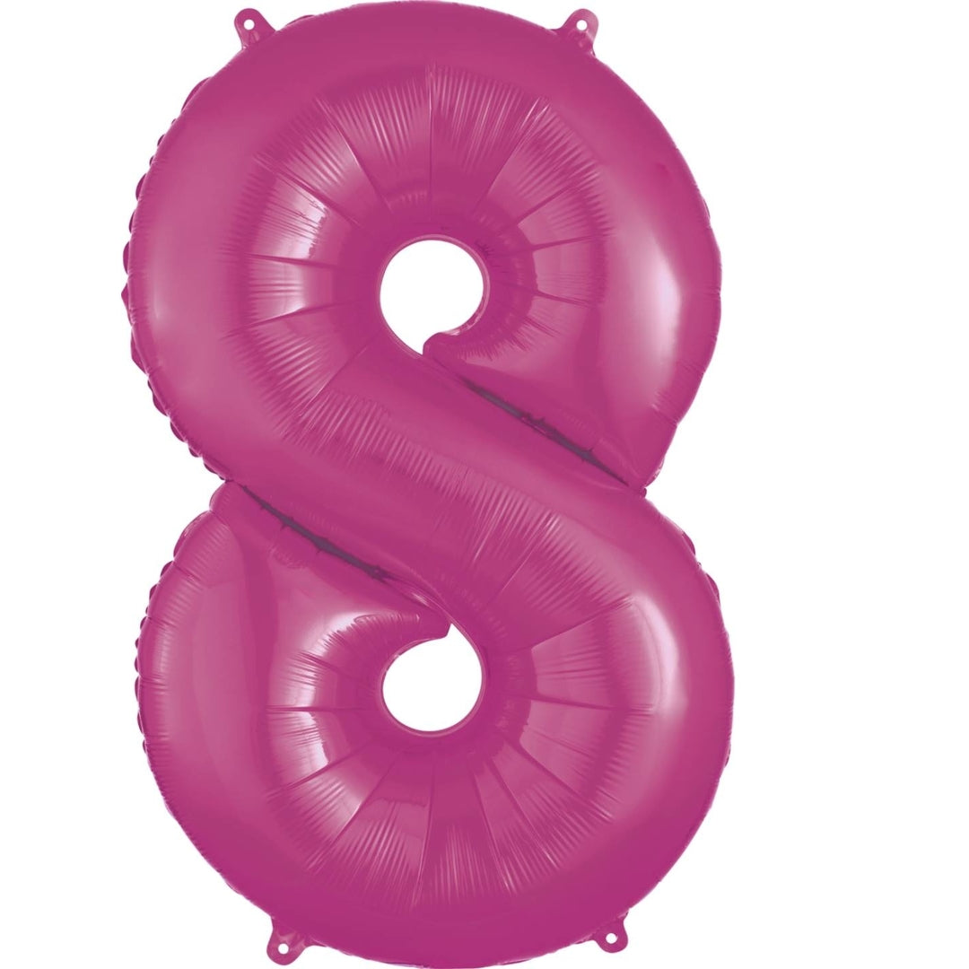 Jumbo Number Balloons Magenta