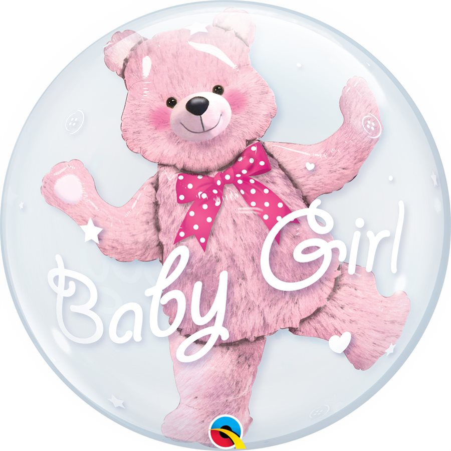 Double Bubble 24in. Baby Pink Bear