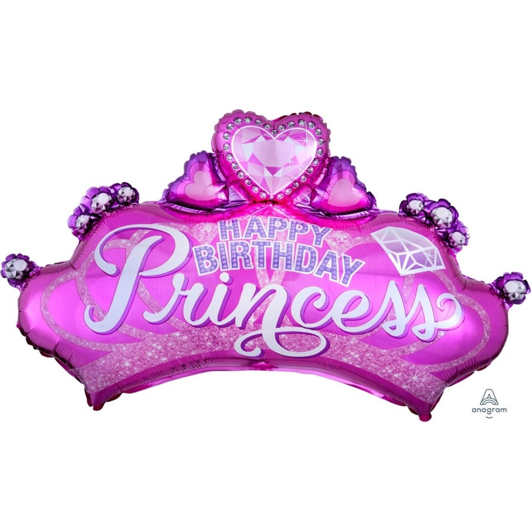 Mylar Jumbo Happy Birthday Princess