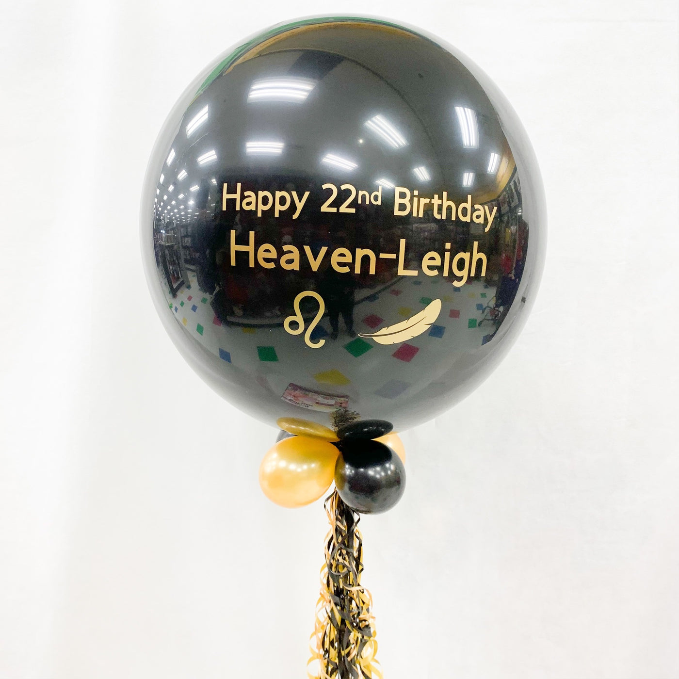 Personalized Birthday Balloon with cluster