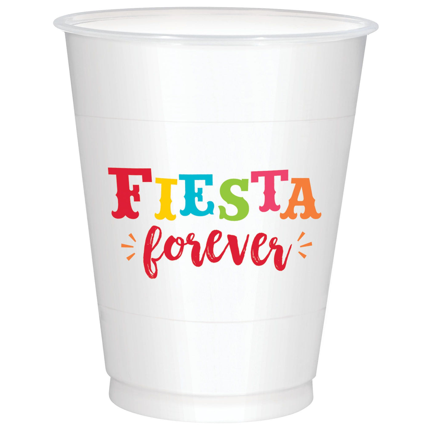 Plastic Fiesta Cups, 16 oz.