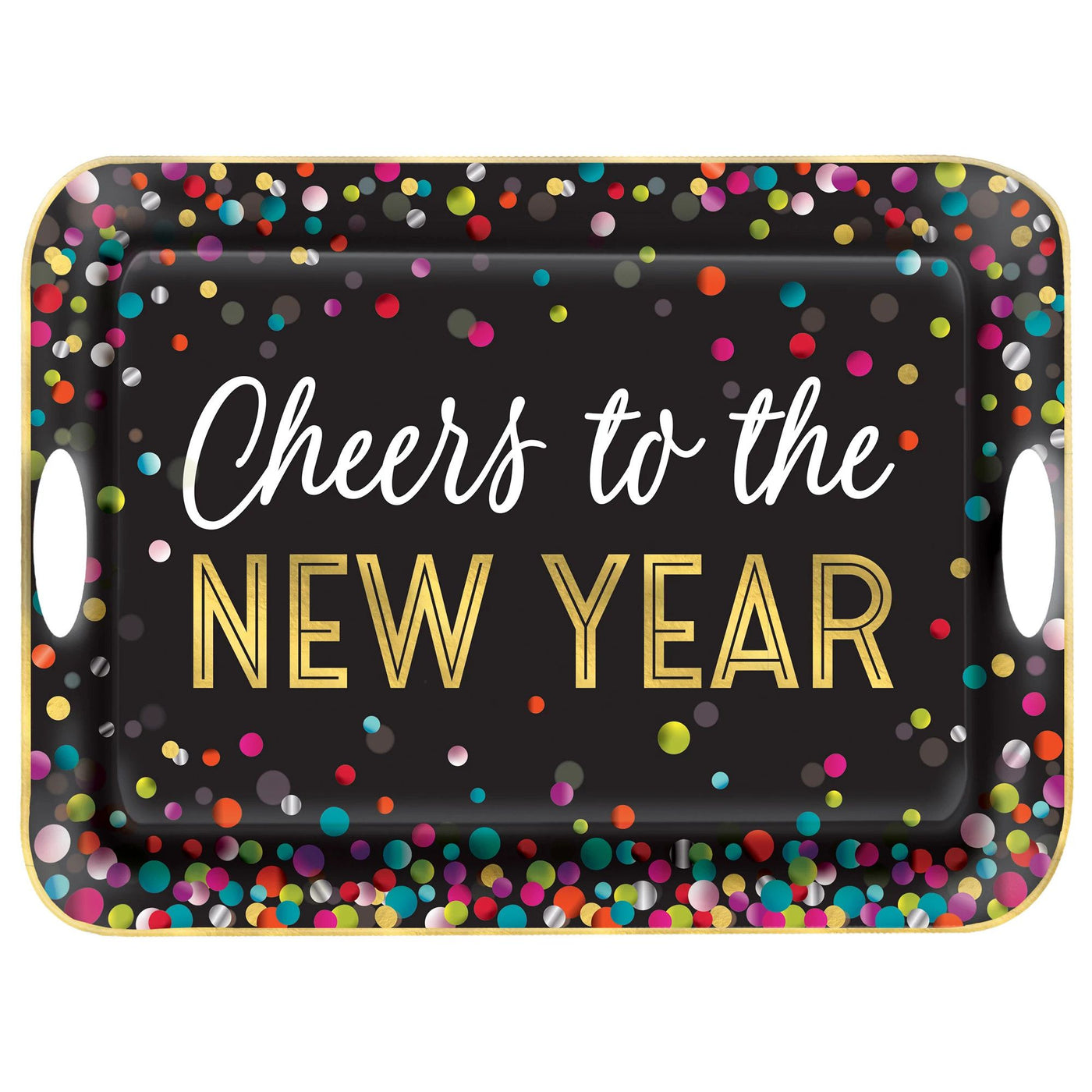 New Years Eve Serving Tray with Handles
