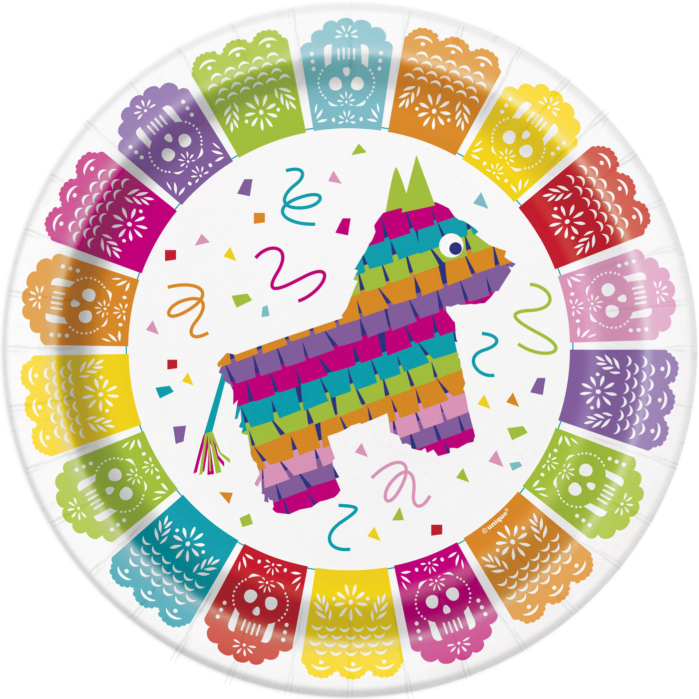 Mexican Fiesta Dinner Plates 8in