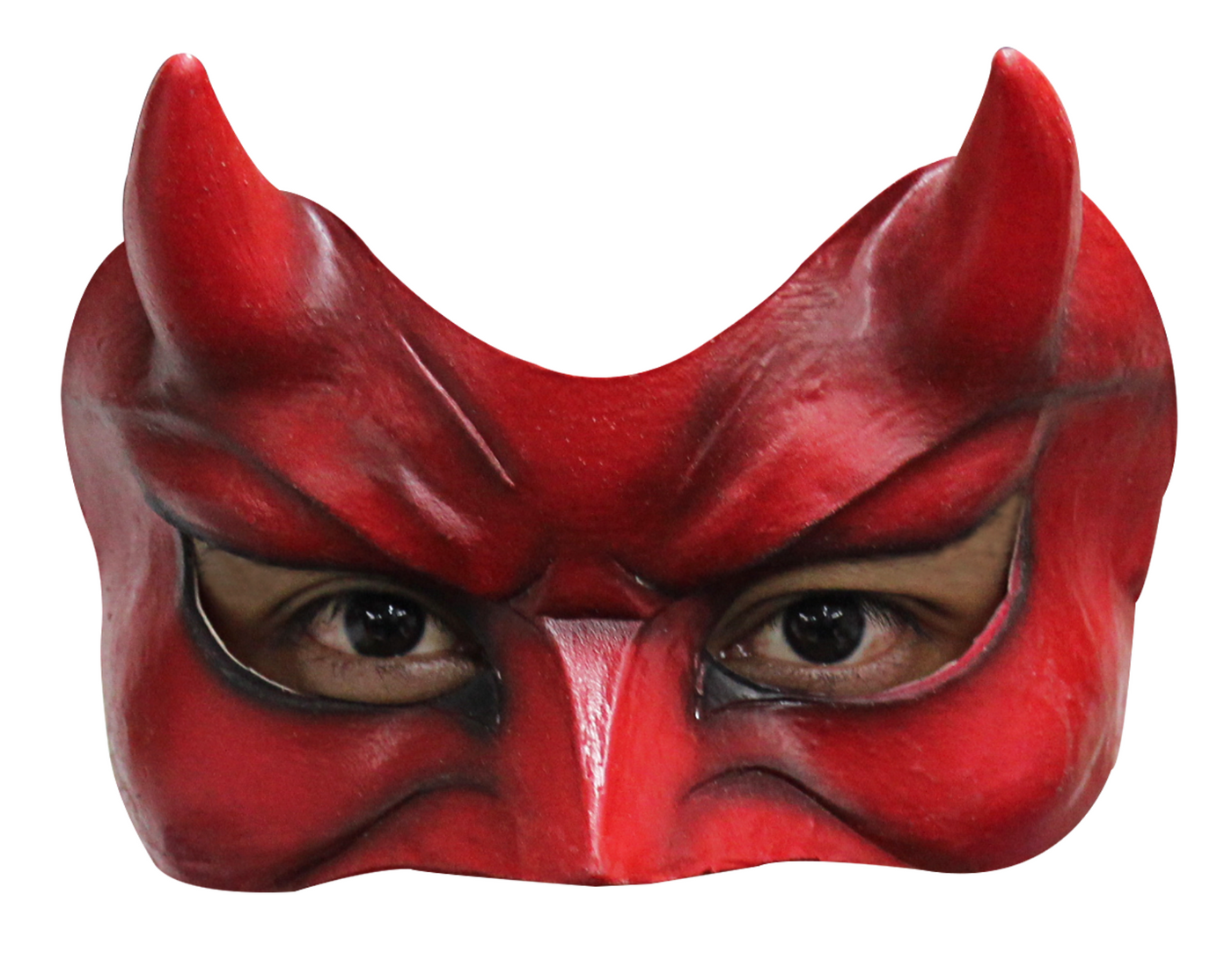 Red Horns Half Mask