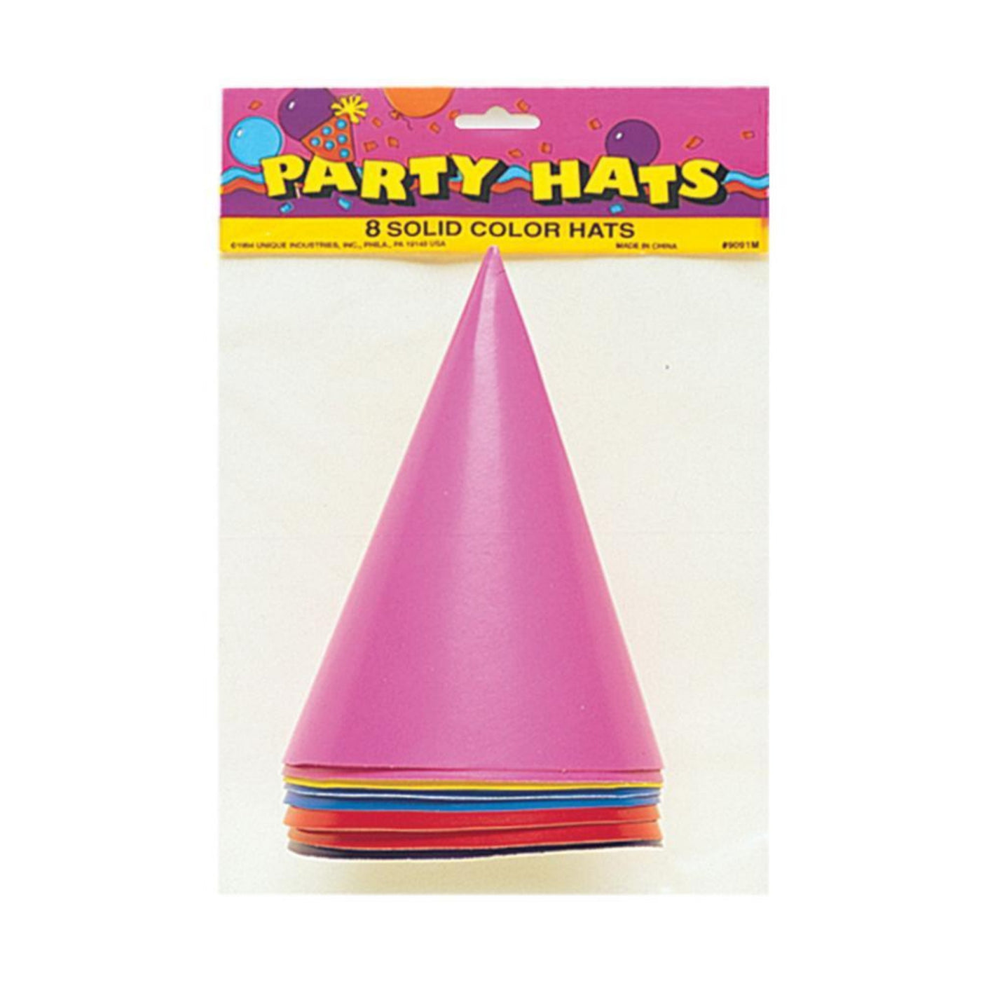Assorted Solid Color Party Hats