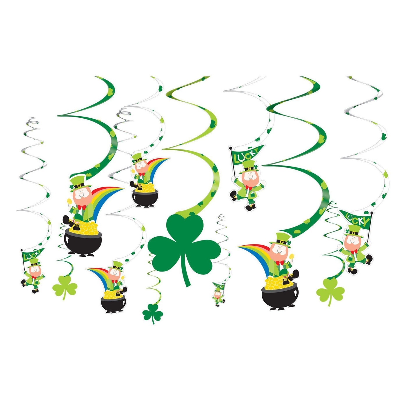 St Patrick's Day Foil Swirl Pack