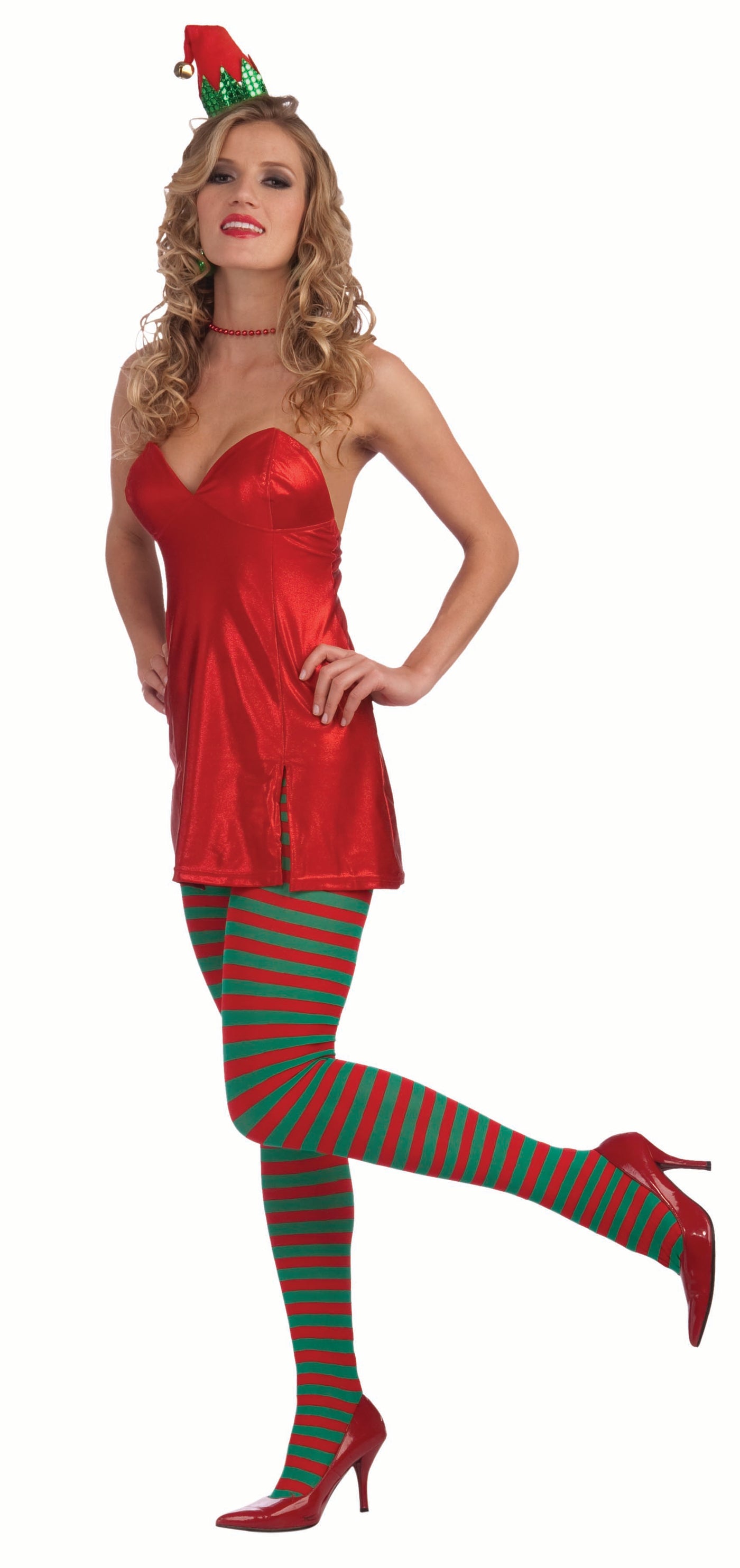 Christmas Striped Tights Red/Green