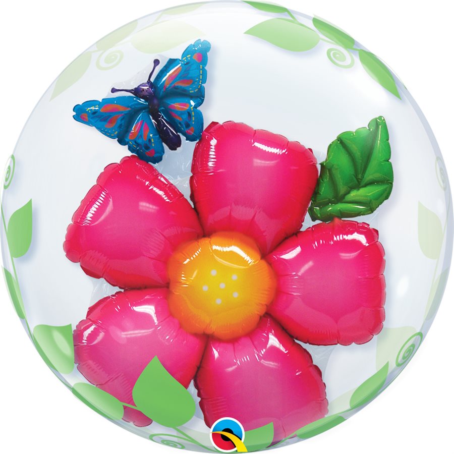 Double Bulle 24in. Feuilles Fleur