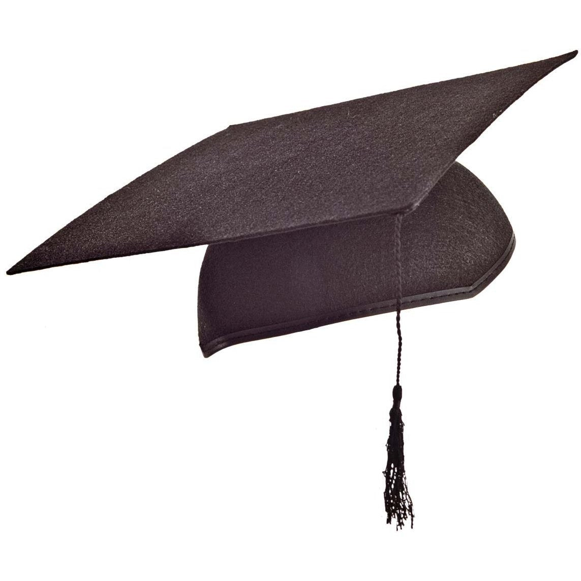 Adult Graduation Cap With Tassel -  Black