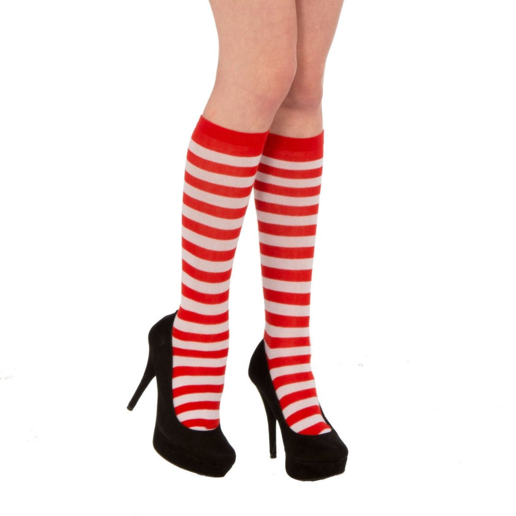 Striped Socks Red/White