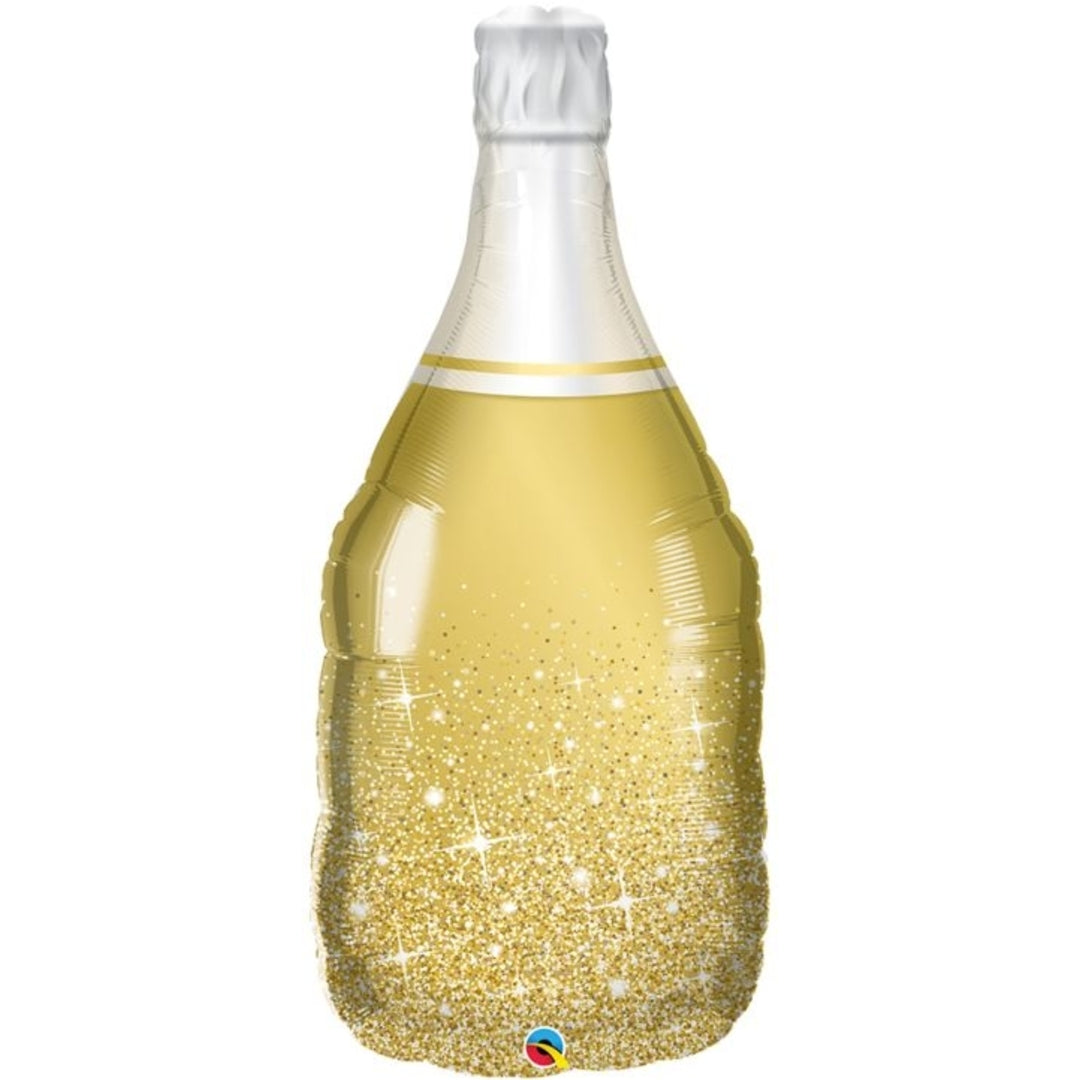 Mylar Jumbo Golden Bubbly Wine Bottle