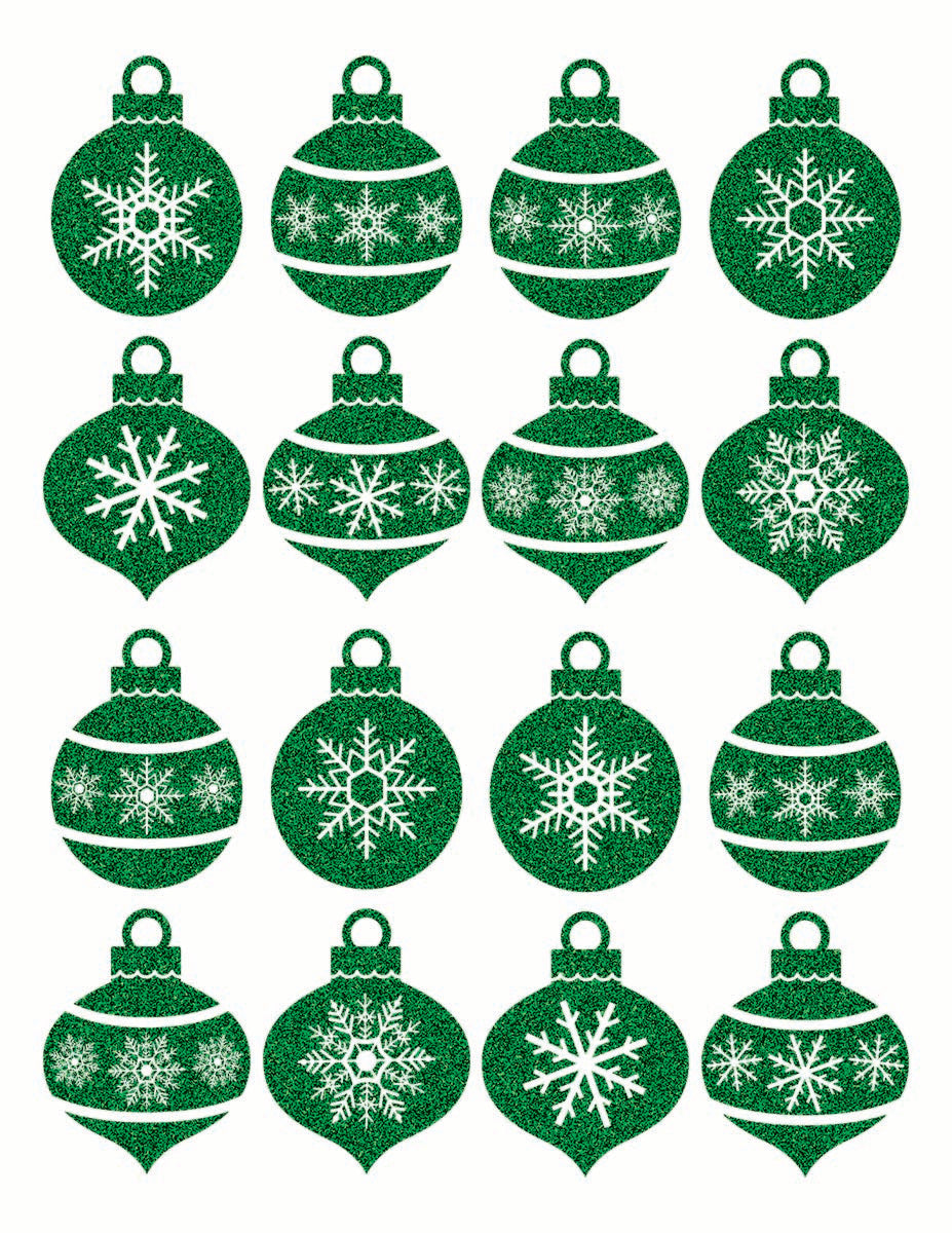 Diamond Ornament Sticker Green