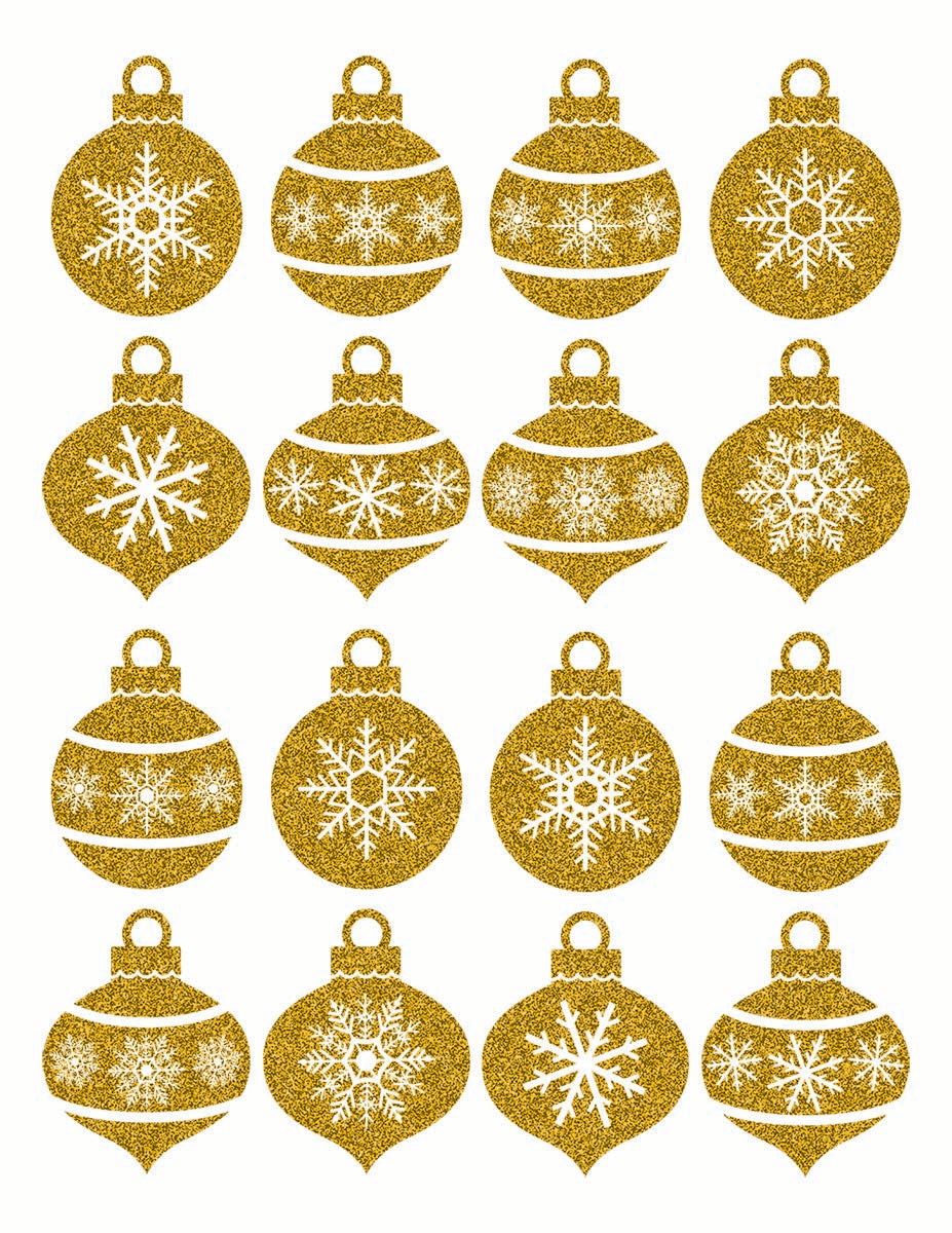 Diamond Ornament Sticker Gold