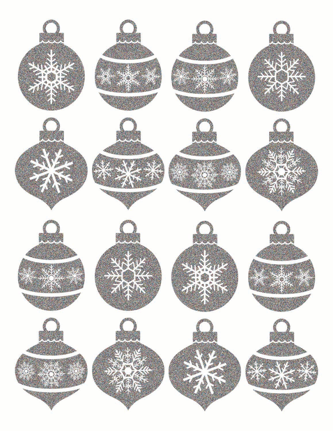 Diamond Ornament Sticker Silver