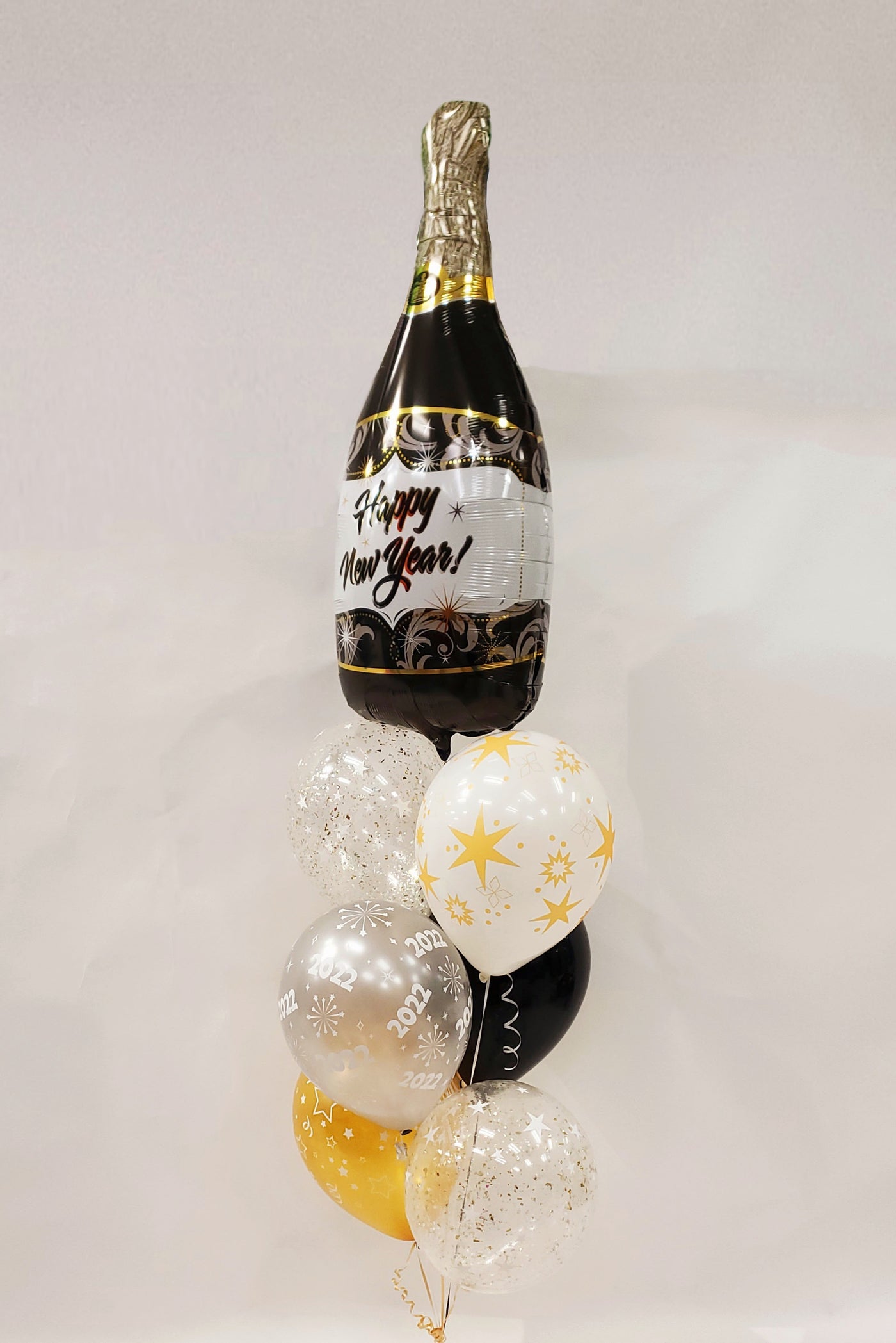 New Years Champagne 7pc Balloon Bouquet
