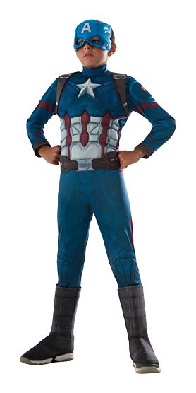 Deluxe Muscle Chest Kids Captain America Costume