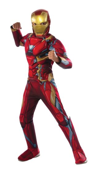 Deluxe Muscle Chest Kids Iron Man Costume