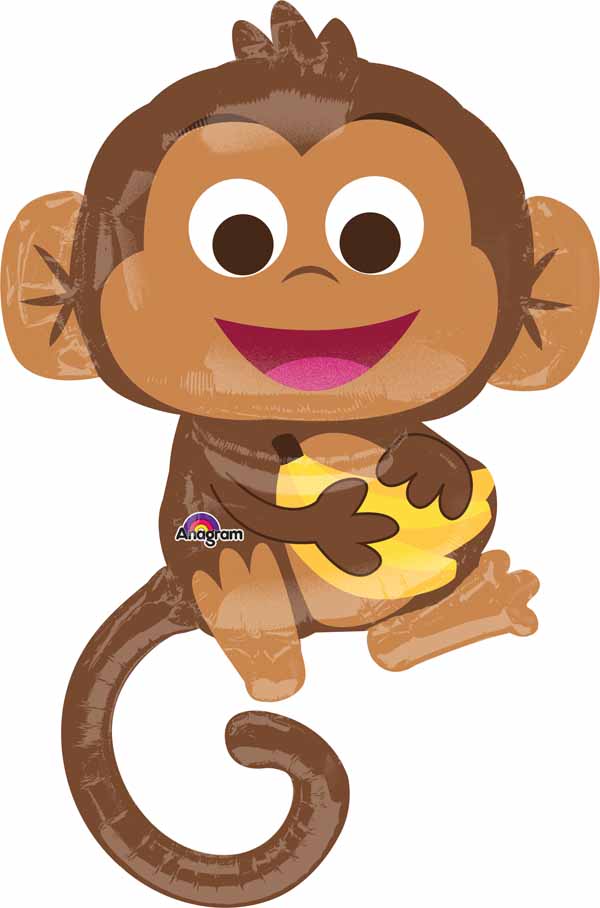 Mylar Jumbo Happy Monkey