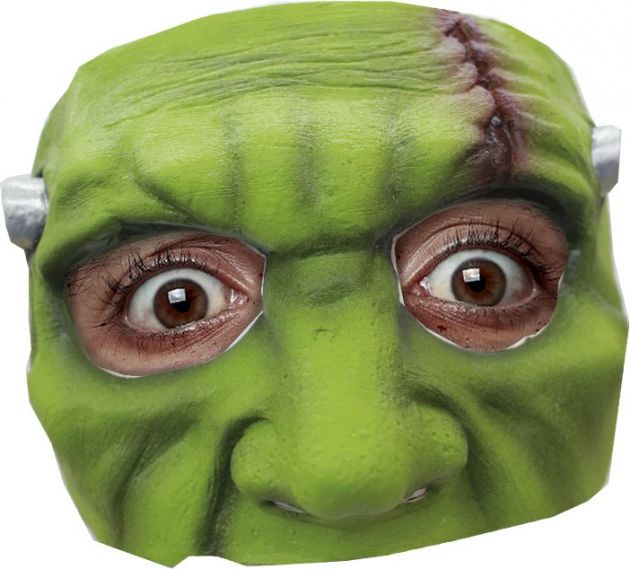 Demi-masque de monstre vert