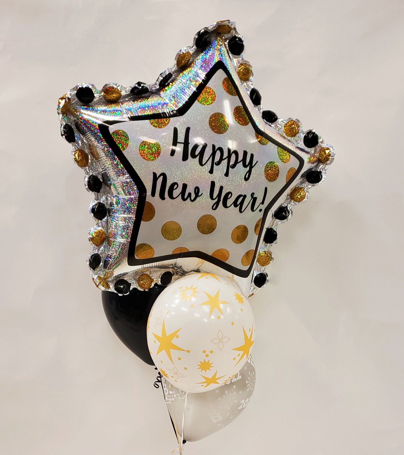 Starry New Years 4pc Balloon Bouquet
