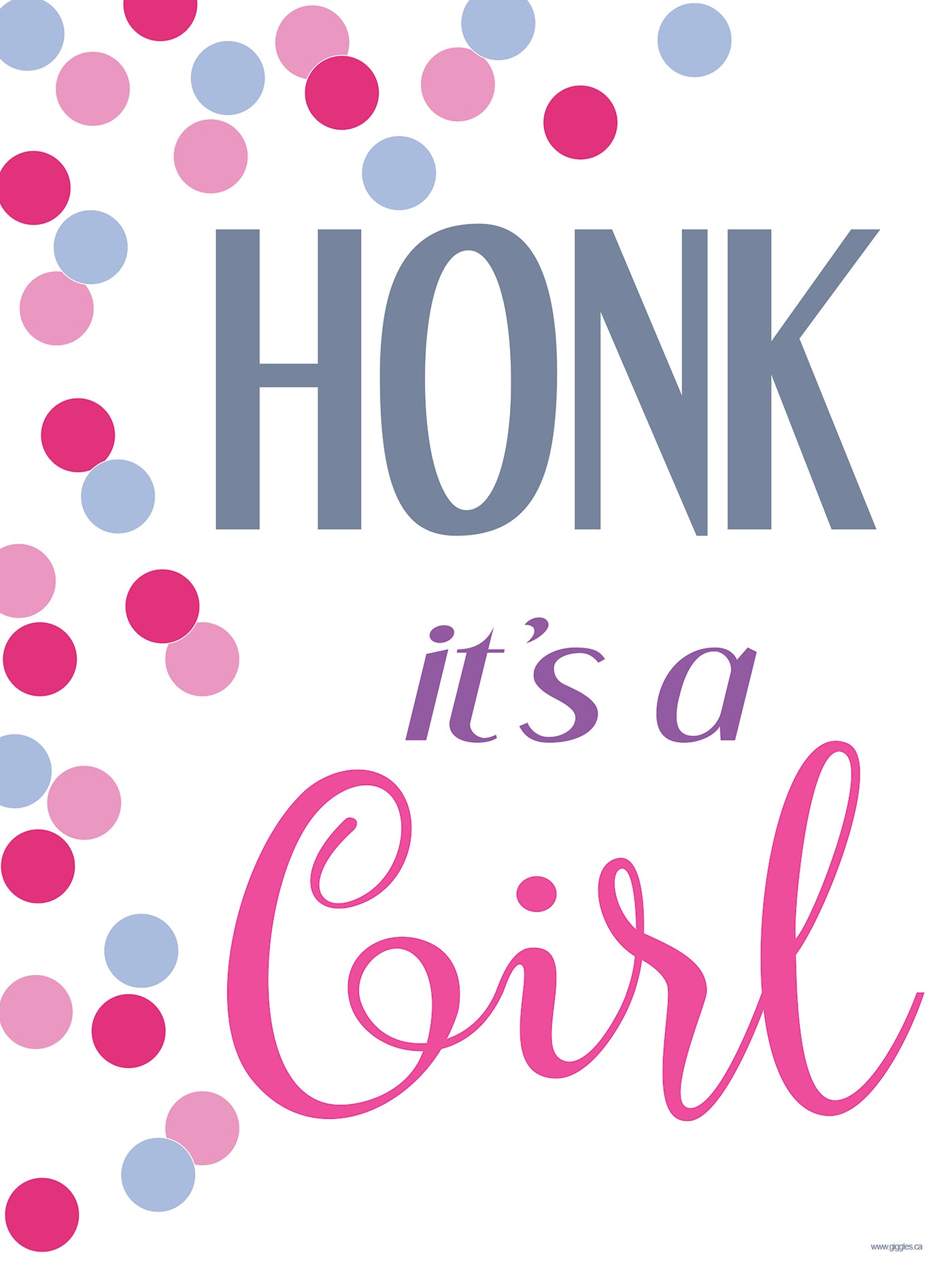 Honk It's a Girl-Yard Sign
