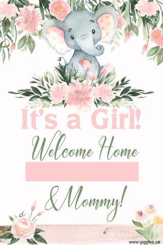It's a Girl Welcome Home-Yard Sign