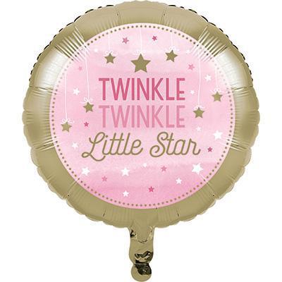 Mylar 18 in. Twinkle Twinkle Little Star Pink