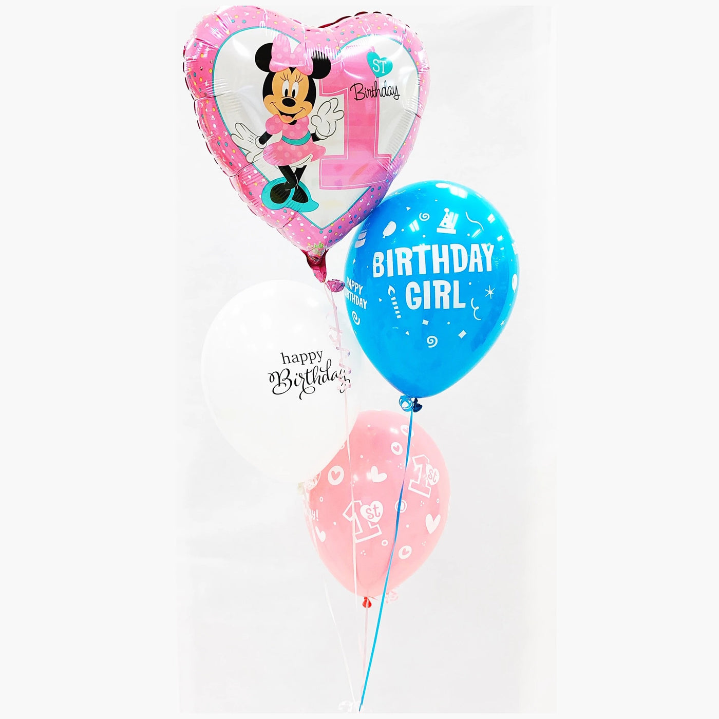 Minnie Mouse 1st Birthday Balloon Bouquet
