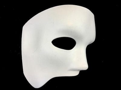 Venetian White Plastic Mask