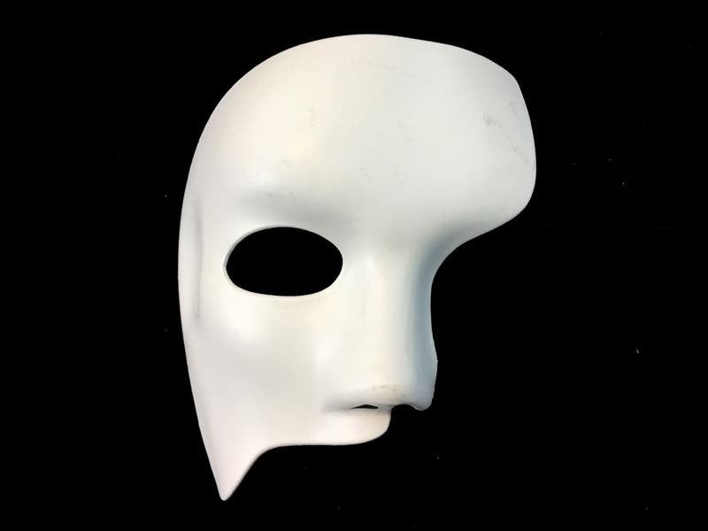 Venetian White Plastic Mask