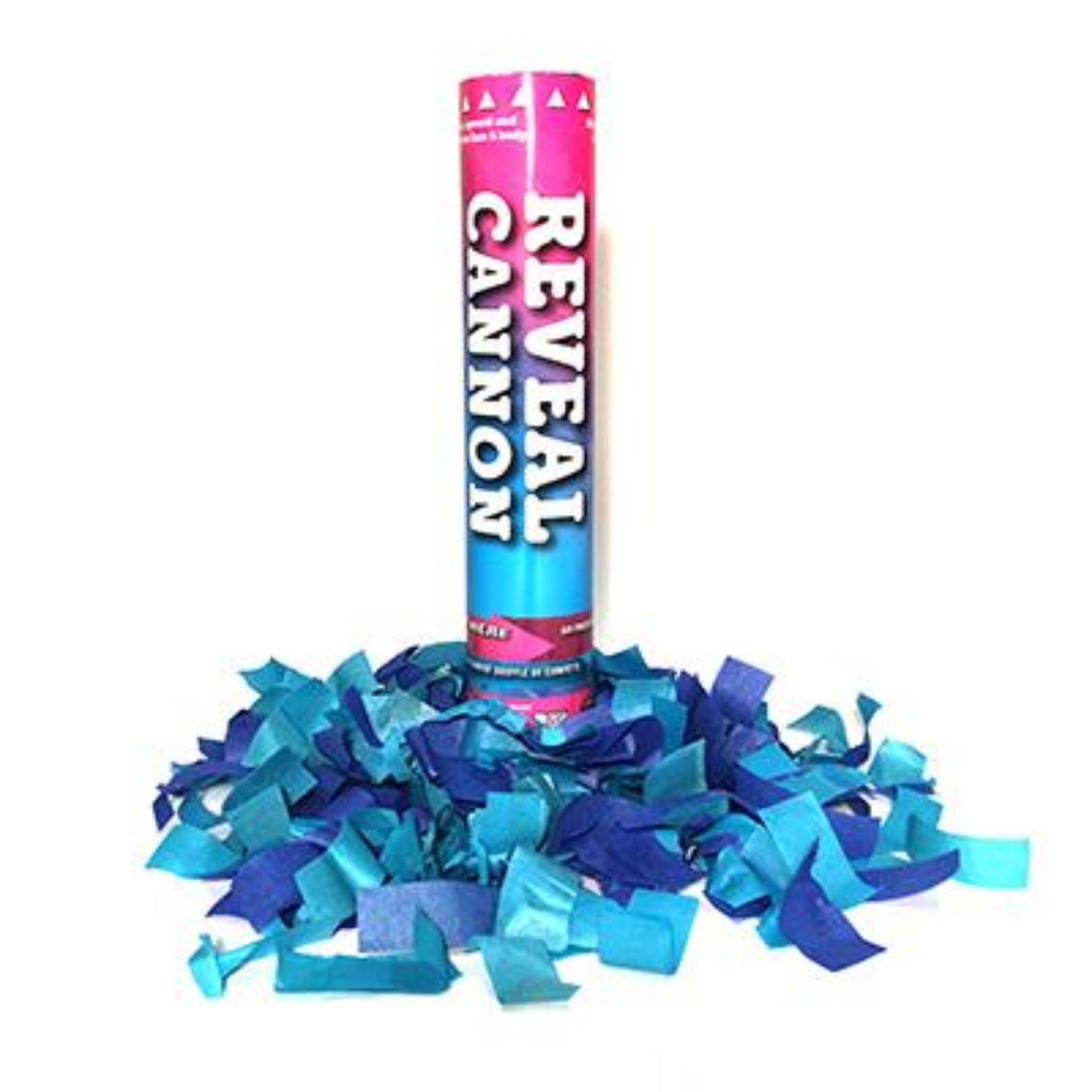 Gender Reveal Confetti Canon - Blue - Giggles Party Store