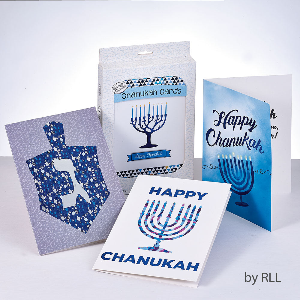 Cartes de menorah joyeuses de Hanoucca