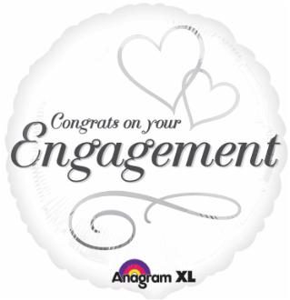 Mylar 18 in. 2 Hearts Engagement