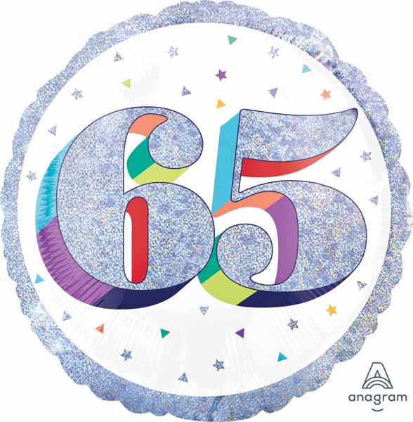 Mylar 18 po. Happy Birthday Here's to your B Day Holo 65