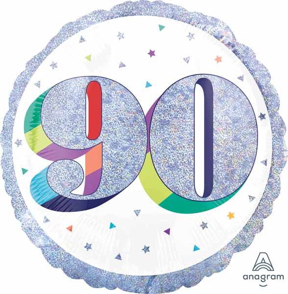 Mylar 18 po. Happy Birthday Here's to your B Day Holo 90