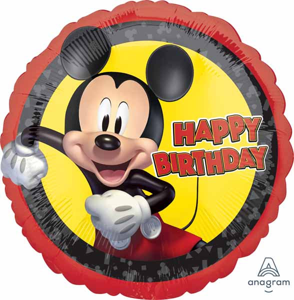 Mylar 18 in. Happy Birthday Disney Mickey Forever